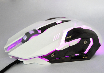 2400DPI 6D Colorful breathing light CF / DOT USB wired gaming mouse